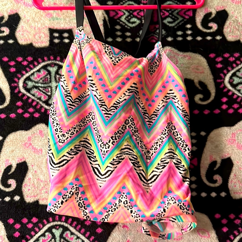 Multicolored bathing suit top